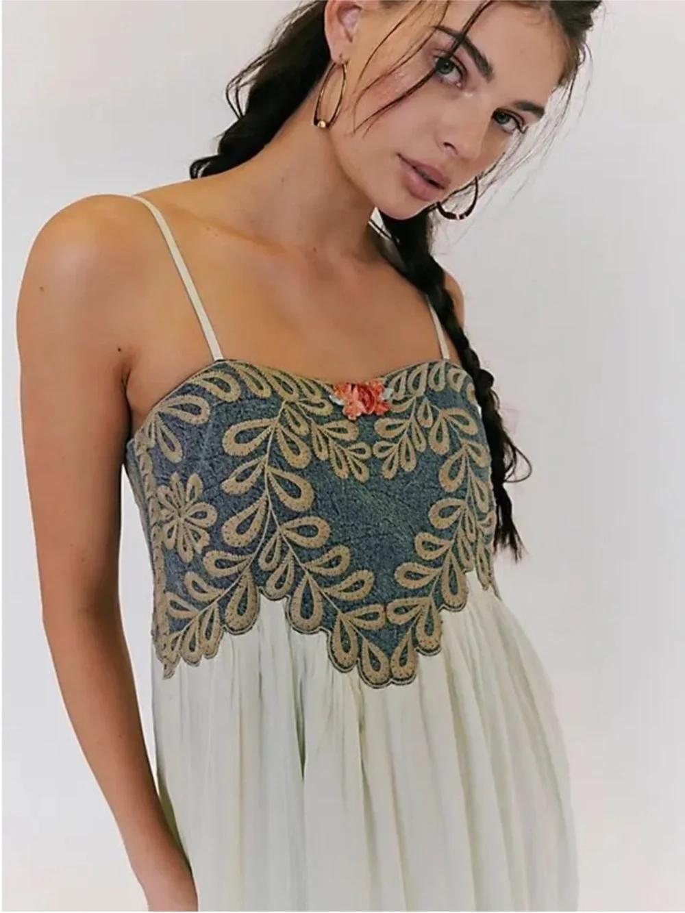 Free People Emery Maxi Dress - Blue / Green